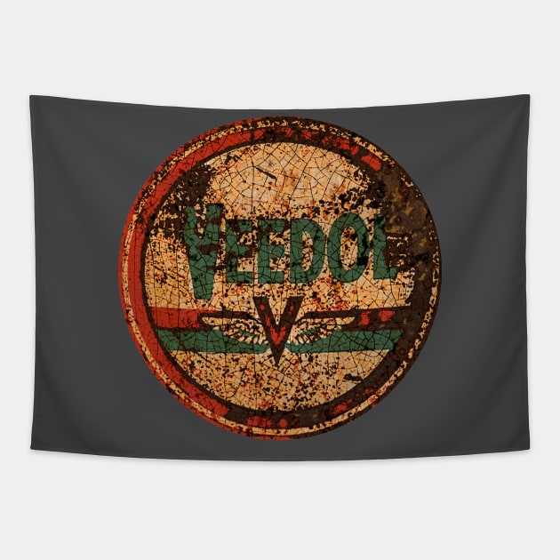 Veedol Vintage Gasoline sign Tapestry by Midcenturydave