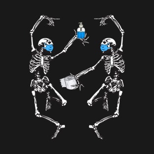 Scary halloween costumes for women dancing skeletons T-Shirt