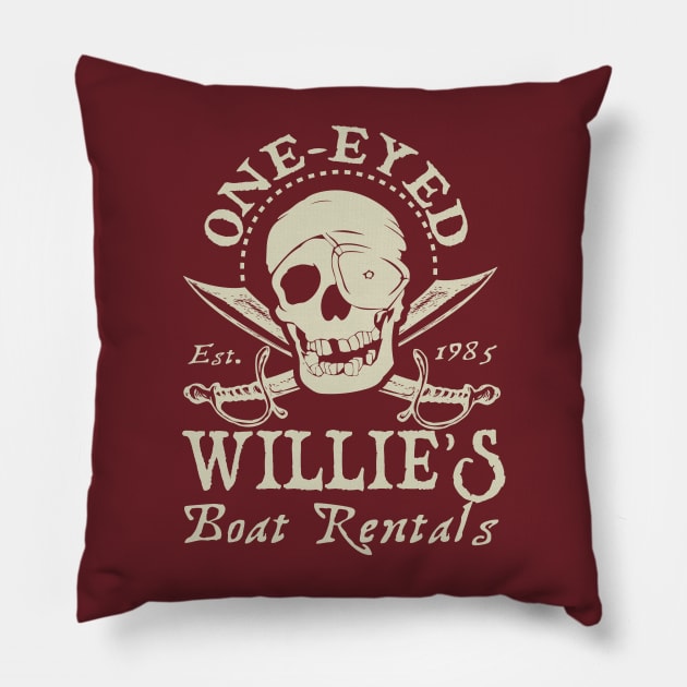 One-Eyed Willie Boat Rentals Pillow by Meta Cortex