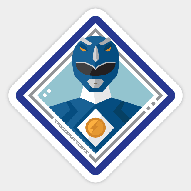 Blue Triceratops Ranger - Mighty Morphin Power Rangers - Sticker ...