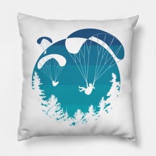 Paragliding Gaggle of Girls Pillow