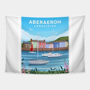 Aberaeron Colourful Houses, Ceredigion Wales Tapestry