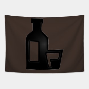 Western Era - Whiskey Bottle and Glass Tapestry