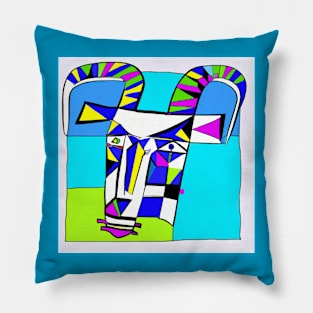 Picasso-style Goat Pillow