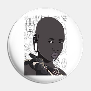 African girl Pin