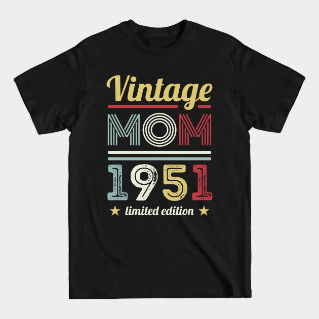 Discover Vintage Mom 1951 70th Birthday Gift Women Retro - Mum - T-Shirt