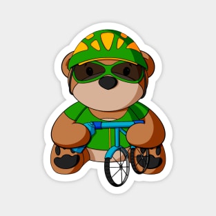 Biking Teddy Bear Magnet