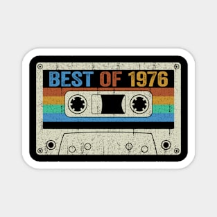 Best Of 1976 48th Birthday Gifts Cassette Tape Vintage Magnet