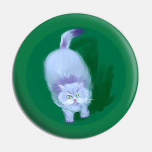 Fat Disgruntled Cat Pin