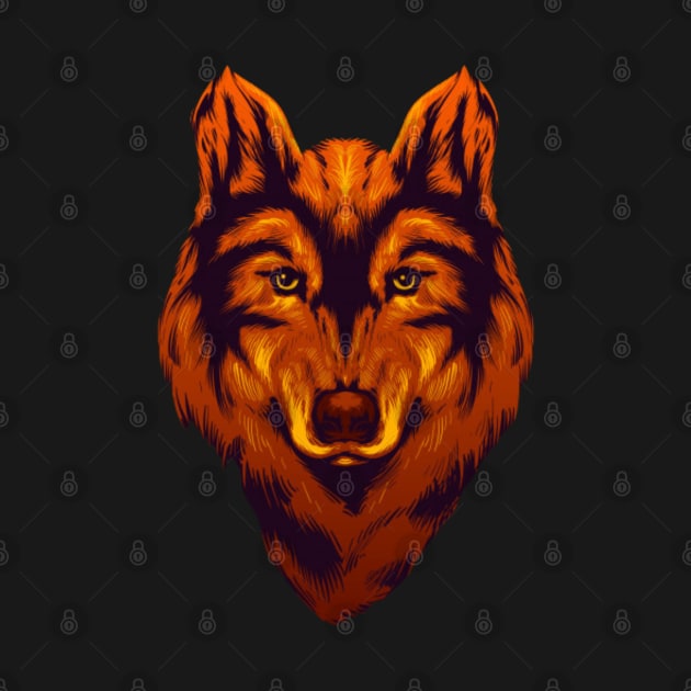 Red wolf by Rakos_merch