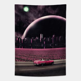 What's Our Next Stop?  - Space Aesthetic, Retro Futurism, Sci Fi Tapestry