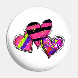 Hearts. Valentines day Pin