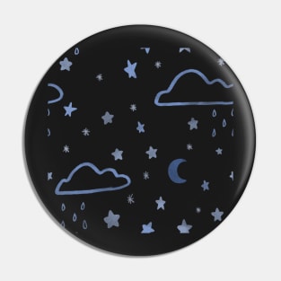 Watercolour starry sky pattern Pin