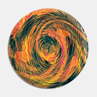 Evening - Groovy Stormy Swirl Abstract Pin