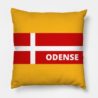 Odense City in Danish Flag Pillow