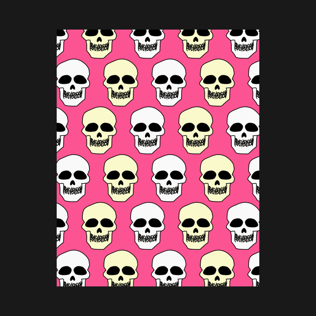 Skull pattern in pink by cocodes