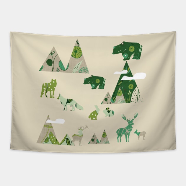 Woodland - Canadian Wildlife Tapestry by bruxamagica