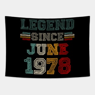 45 Years Old Legend Since June 1978 45th Birthday Tapestry