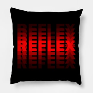 REFLEX - RED text with blur Pillow