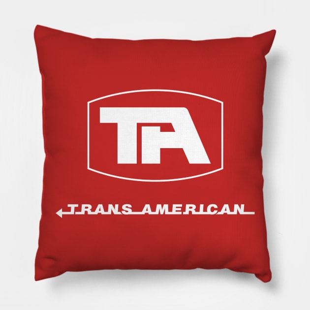 Transamerican Airlines - White Pillow by RetroCheshire