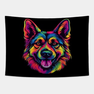 German Shepherd Smiling Tapestry