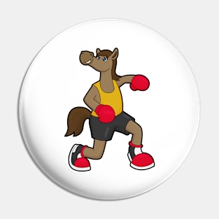 Horse as Boxer with Boxing gloves Pin