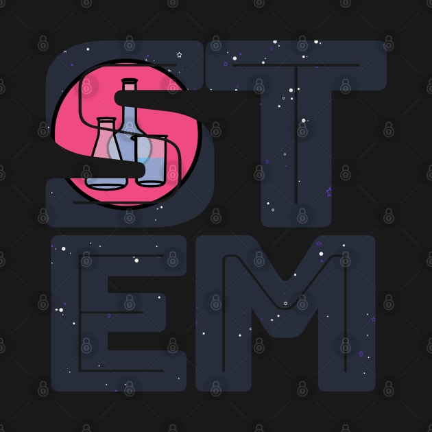 Science Technology Engineering Math STEM Typography by ellenhenryart