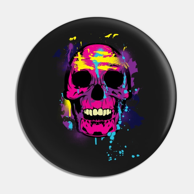 Skull neon spray paint and strokes Pin by ddtk