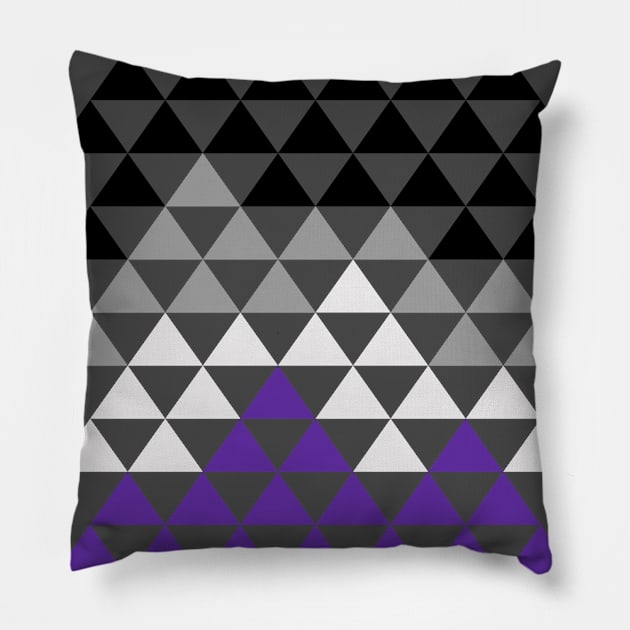 Ace Flag Triangles Pillow by UnderwaterSky