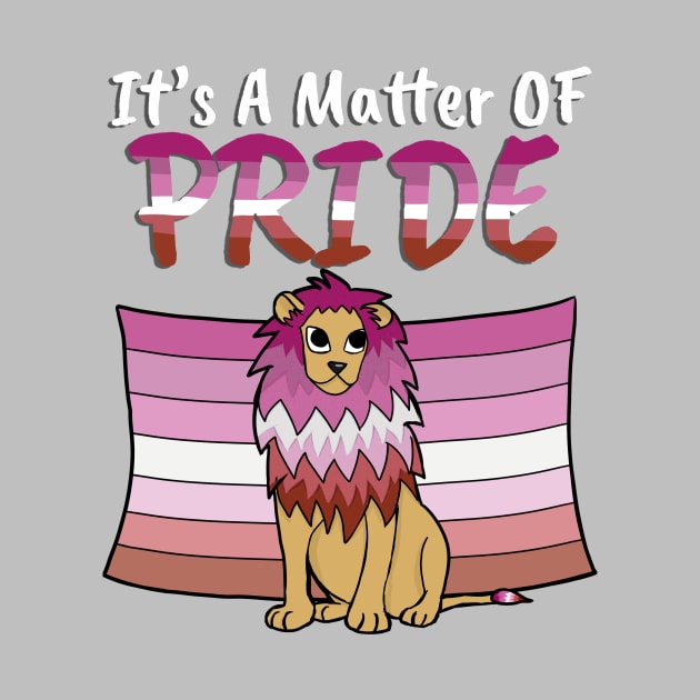 Lesbian Pride Lion- With Text by marzipanpond