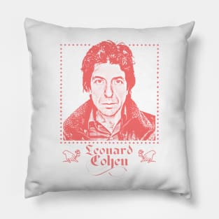 Leonard Cohen /// Retro Fan Artwork Pillow