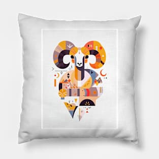 Dynamic Aries Zodiac Design Pillow