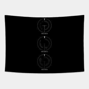 Minimalism and three German tank sights vertically Tapestry