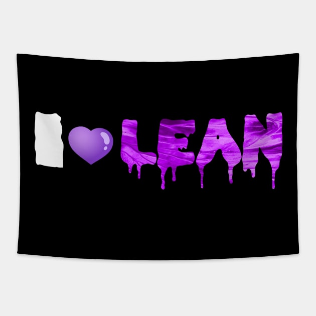 I Love Lean Tapestry by Lean Mean Meme Machine