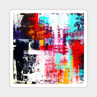 Summertime Exchange Abstract Painting Magnet