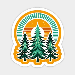 Pine tree forest Magnet