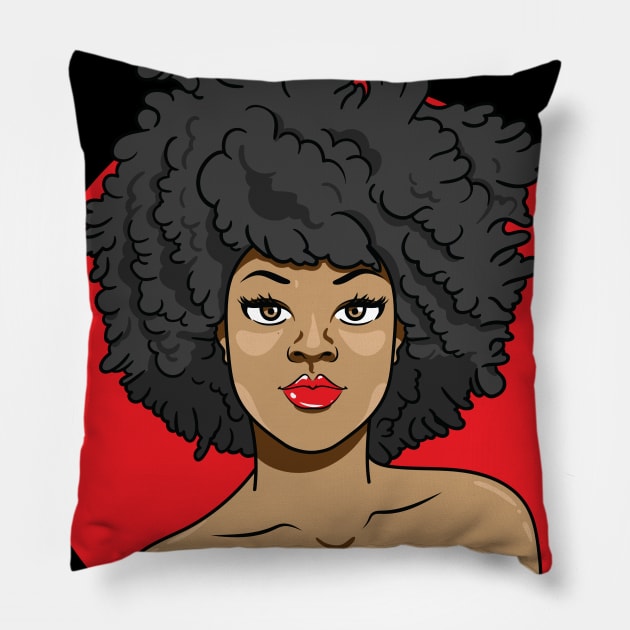 Kinky Curls and Cute Pillow by NaturallyBlack