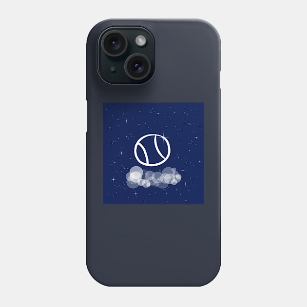 ball, tennis ball, tennis, game, entertainment, sport, sports, active lifestyle, energy, technology, light, universe, cosmos, galaxy, shine, concept, illustration Phone Case by grafinya