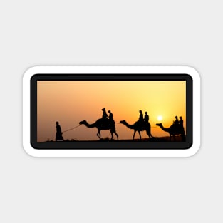 Sunset in the Arabian desert Magnet