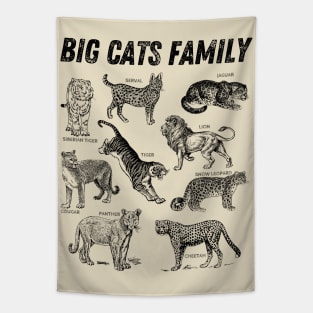 Big Cats Family Tapestry