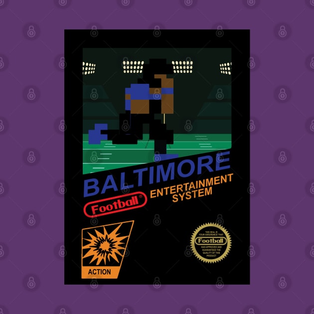 Baltimore Football Team - NES Football 8-bit Design by mymainmandeebo