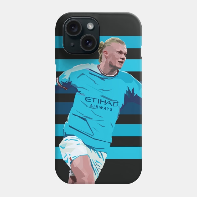 Erling Haaland In Vector Art Style Phone Case by Hanafi