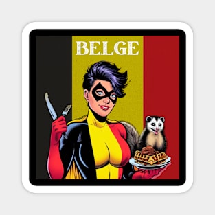 Belge: Superhero Possum Waffles Magnet