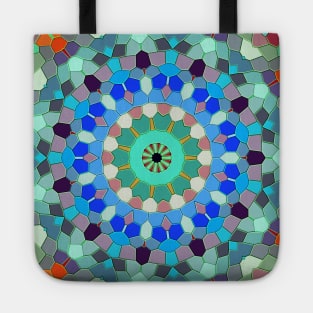 Colorful Mandala Octagon Shaped Tiles Tote