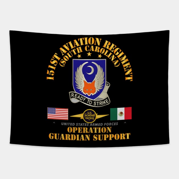 Guardian Support - 151st Aviation Regiment w Border Patrol Tapestry by twix123844