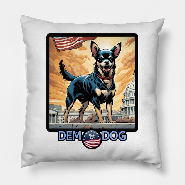 Dogs Love Dems! Pillow by PalmGallery