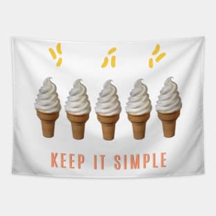 A simple ice cream makes you happy gelatto summer beach minimal simplicity happiness Tapestry