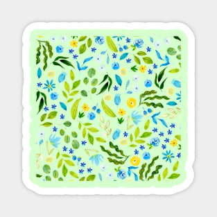 Water color Floral Pattern Artwork Magnet