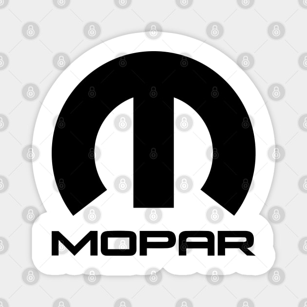 Black Mopar Logo Magnet by JosieJ