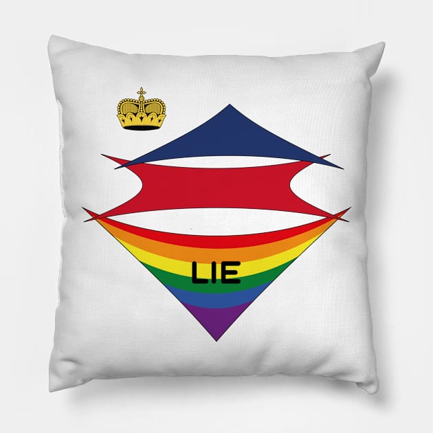 Liechtenstein  pride flag Pillow by Pride_Art